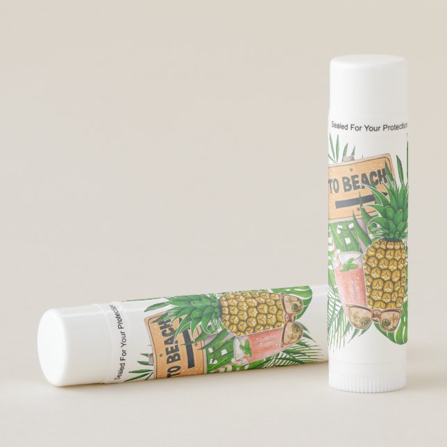 Hawaiian Aloha Luau Party Favor Lip Balm (Front)