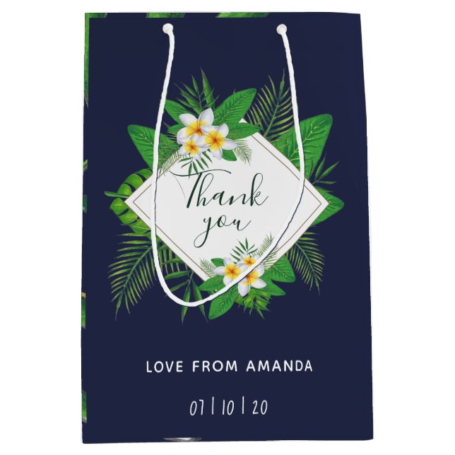 Hawaiian Aloha Luau Party Guest Favor Medium Gift Bag (Front)