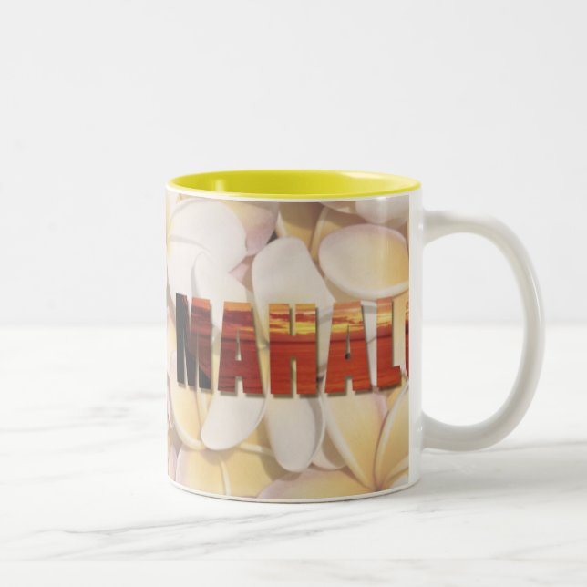 Hawaiian "Aloha-Mahalo" (Welcome & Thank you) Two-Tone Coffee Mug (Right)