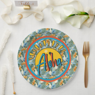 Hawaiian Aloha Paper Plates
