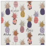 Hawaiian Aloha Pineapples Pattern Fabric