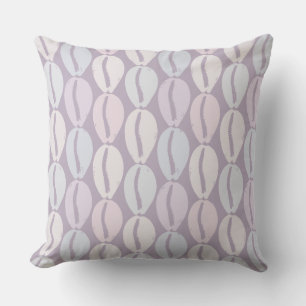 Hawaiian Aloha print beachy cowrie shell Pattern Throw Pillow