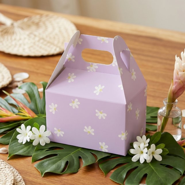 Hawaiian Aloha print sweet naupaka Pattern Favor Boxes (naupaka hawaiian pattern)