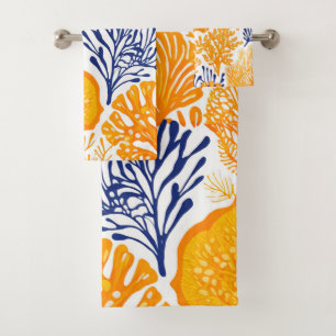 Hawaiian Aloha print Tropical Pattern Bath Towel Set