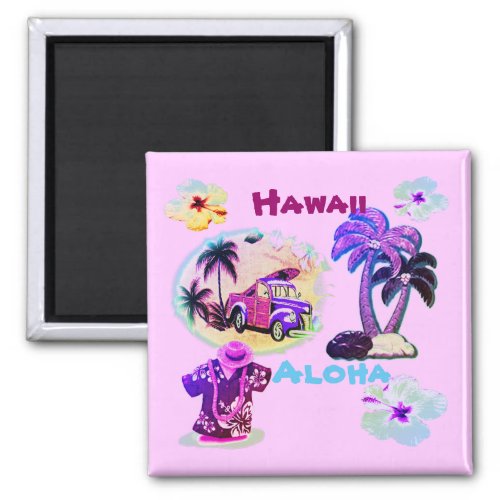 Hawaiian Aloha Style Magnet