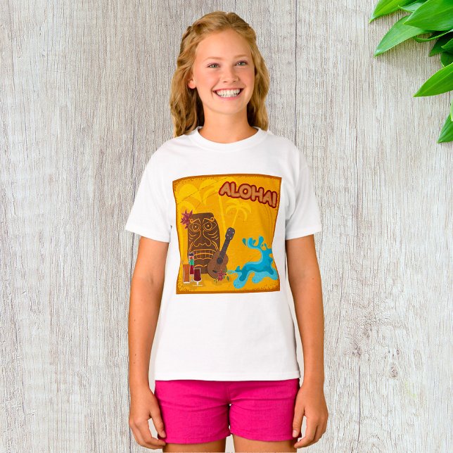 Hawaiian Aloha Tiki Bar Retro Luau Party  T-Shirt (Creator Uploaded)