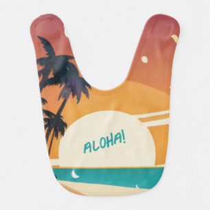 Hawaiian/Aloha/Tropical/beach Baby Bib