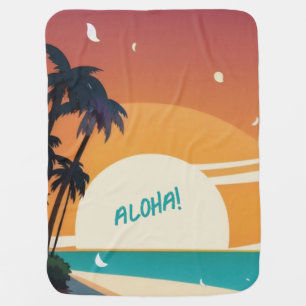 Hawaiian/Aloha/Tropical/beach Baby Blanket