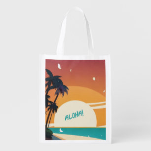 Hawaiian/Aloha/Tropical/beach Grocery Bag
