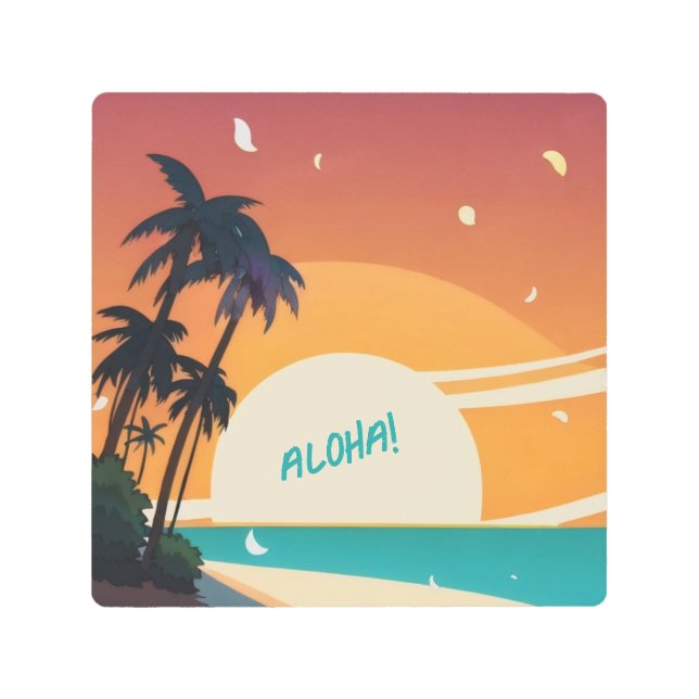 Hawaiian/Aloha/Tropical/beach Metal Print (Front)
