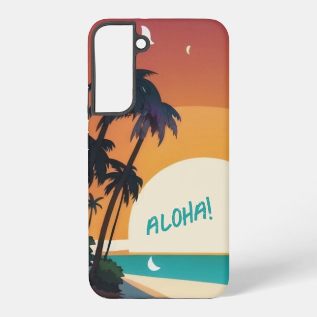 Hawaiian/Aloha/Tropical/beach Samsung Galaxy Case (Back)