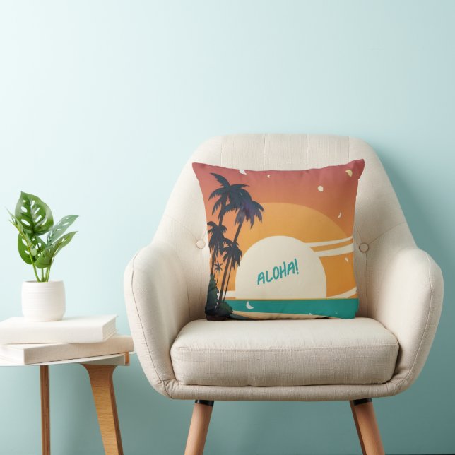 Hawaiian/Aloha/Tropical/beach Throw Pillow (Chair)