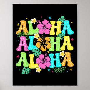 Hawaiian Aloha Tropical Luau Costume Party Hawaii Poster