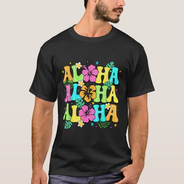Hawaiian Aloha Tropical Luau Costume Party Hawaii  T-Shirt (Front)