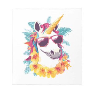 Hawaiian Aloha Unicorn Notepad