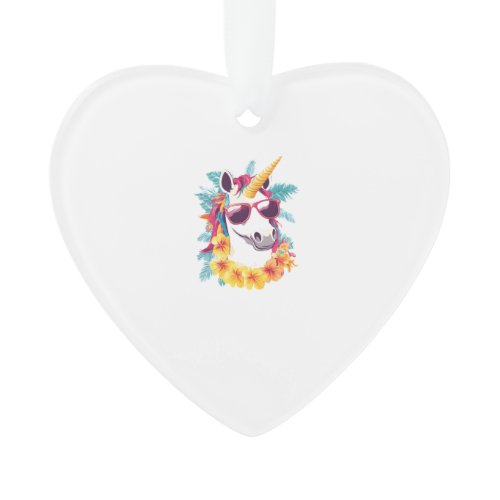 Hawaiian Aloha Unicorn Ornament