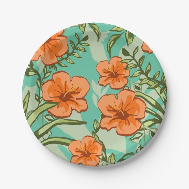 HAWAIIAN ART PAPER PLATES (Front)