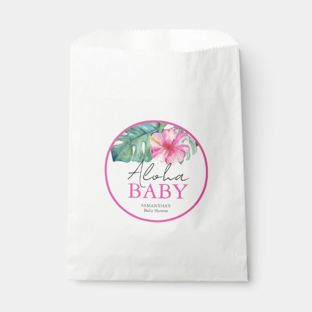 Hawaiian Baby Shower Customized Favor Bag (Front)