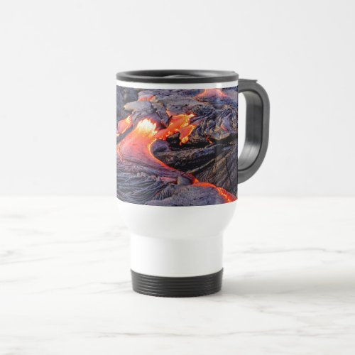 Hawaiian Basalt Lava Flow Travel Mug