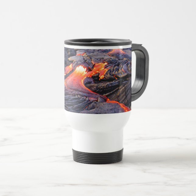 Hawaiian Basalt Lava Flow Travel Mug (Front Right)