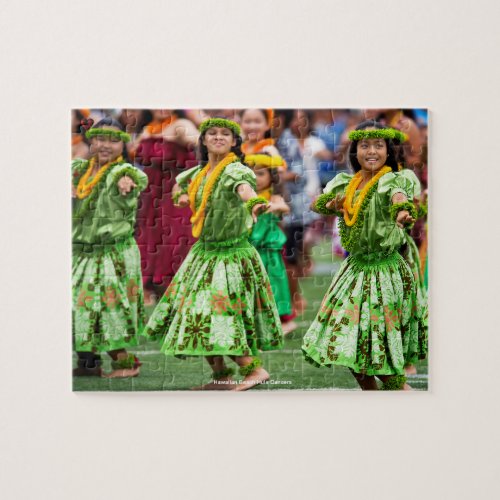 Hawaiian Beach Hula Dancers Jigsaw Puzzle