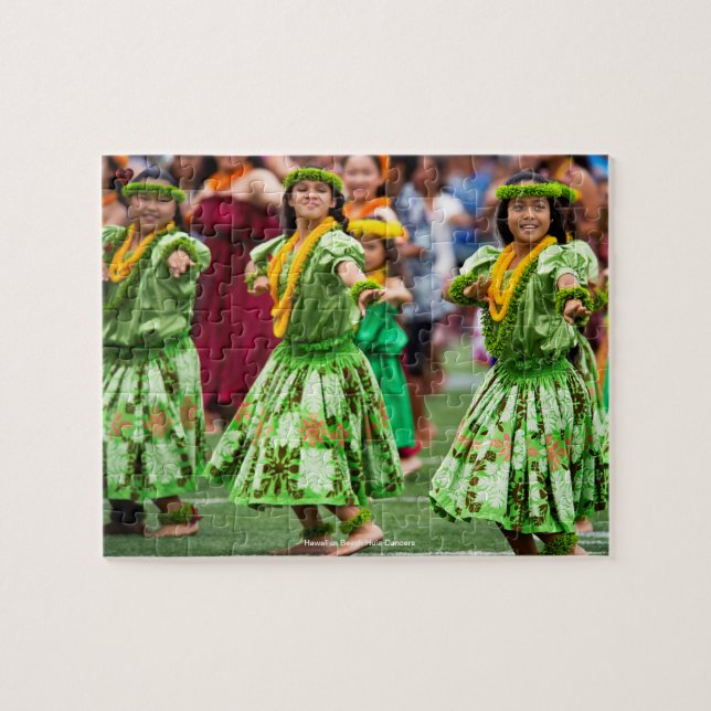Hawaiian Beach Hula Dancers Jigsaw Puzzle (Horizontal)