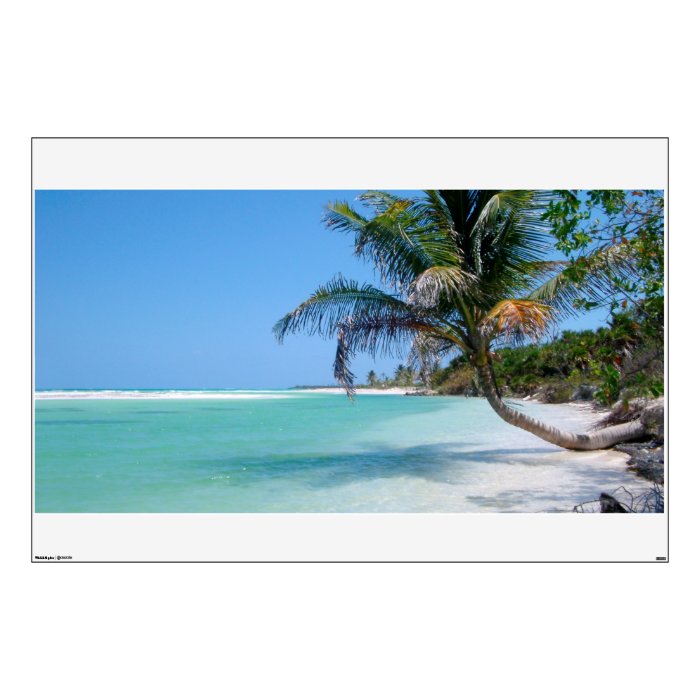 Hawaiian beach paradise wall decal