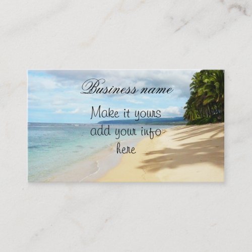 Hawaiian beach scenes Business Card