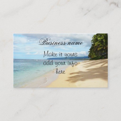 Customizable Hawaiian beach scenes Business Card