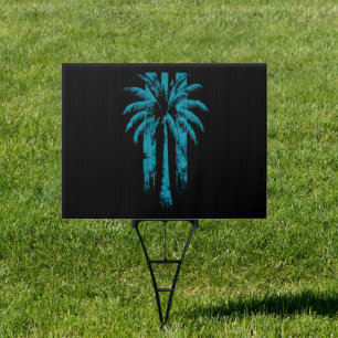Hawaiian Beach Summer Tropical Vacation Palm Tree Sign