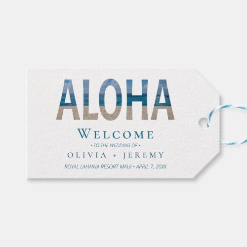 Hawaiian Beach Welcome To Our Wedding Gift Basket Gift Tags