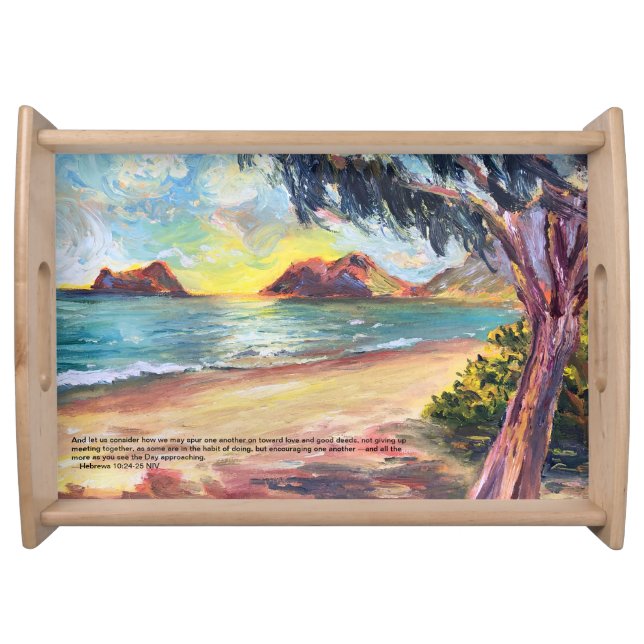 Hawaiian Bellows Beach serving tray (Front)