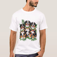 Hawaiian Bernese Mountain Dogs Flower Lei
