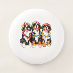 Hawaiian Bernese Mountain Dogs Flower Lei Wham-O Frisbee