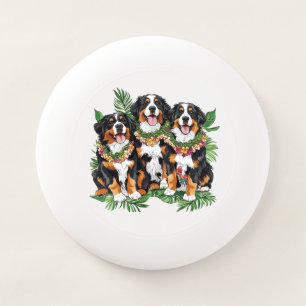 Hawaiian Bernese Mountain Dogs Flower Lei Wham-O Frisbee