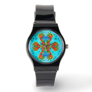 Hawaiian Bird of Paradise Cross (Blue) Watch