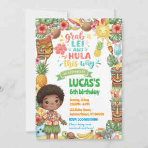 Hawaiian Birthday Boy Invitation