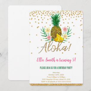 Hawaiian Birthday Kids Invitation