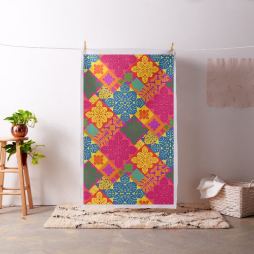 Hawaiian block quilt pattern fabric