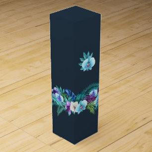 Hawaiian Blue Orchid Wine Box