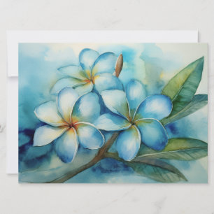 Hawaiian Blue Plumeria Card