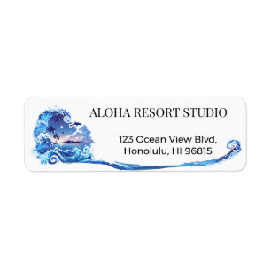 Hawaiian Blue - Reply Address Label