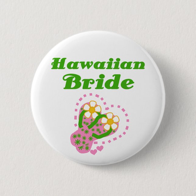 Hawaiian Bride Button (Front)