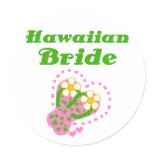 Hawaiian Bride Classic Round Sticker