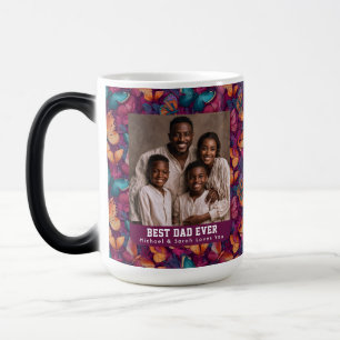 Hawaiian Butterfly Camouflage Step Dad Photo Iced Color Morph Mug