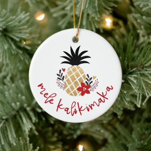 Hawaiian Ceramic Christmas Ornament