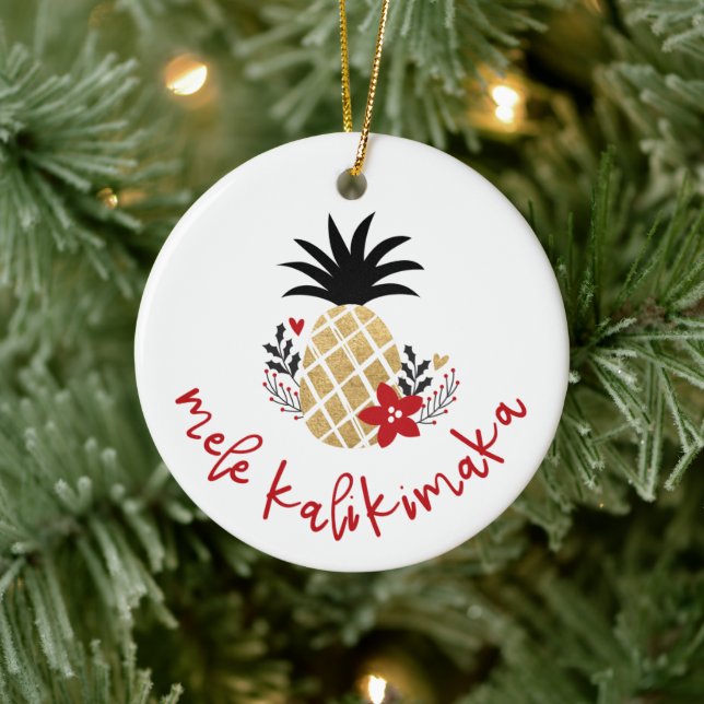 Hawaiian Ceramic Christmas Ornament (Tree)