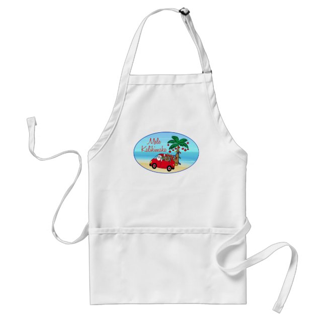 Hawaiian Christmas Adult Apron (Front)