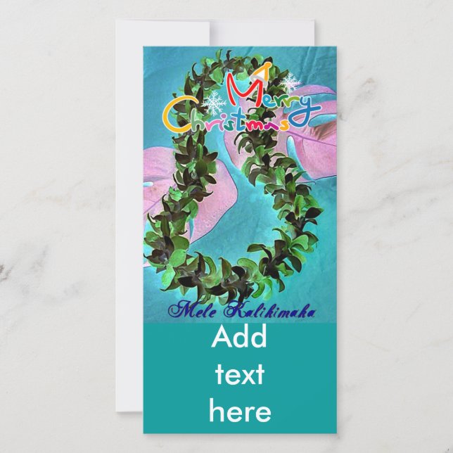 Hawaiian Christmas Holiday Card (Front)