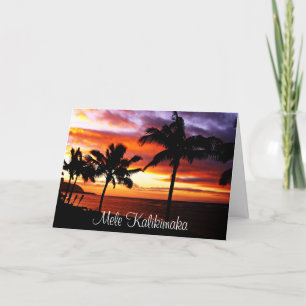 Hawaiian Christmas Holiday Card